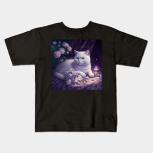 Gothic Beauty White British Shorthair Kids T-Shirt